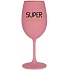 SUPER MÁMA - ružový pohár na víno 350 ml