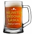 NAJVÄČŠIA DEDOVA LÁSKA...HNEĎ PO BABIČKE - pivné poháre 0,5 l