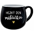HEZKÝ DEŇ MILÁČKA - čierny keramický hrnček 300 ml
