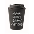 PRÁCE NEUTEČE, KÁVA VYSTYDNE! - černý termohrnek 300 ml