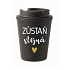 ZŮSTAŇ STEJNÁ - černý termohrnek 300 ml