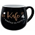 KAFE S DONÁŠKOU DO POSTELE - černý keramický hrníček 300 ml