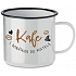 KAFE S DONÁŠKOU DO POSTELE - bílý plecháček 350 ml