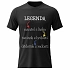Pánské bavlněné tričko s potiskem - LEGENDA - černé