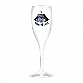 Personalizovaná nerozbitná prosecco sklenice s ultrazvukem Personalizovaná nerozbitná prosecco sklenice s ultrazvukem