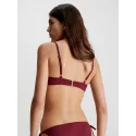 Dámska plavková podprsenka bikini KW0KW02278 XN0 bordová - Calvin Klein