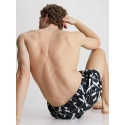 Pánske plavky KM0KM00968 0GK čiernobiele s potlačou - Calvin Klein