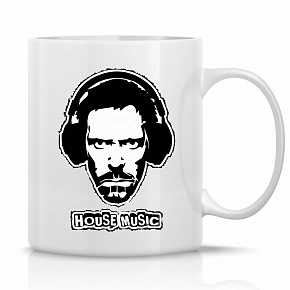 DR. HOUSE - klasický bílý keramický hrníček 300 ml DR. HOUSE - klasický bílý keramický hrníček 300 ml