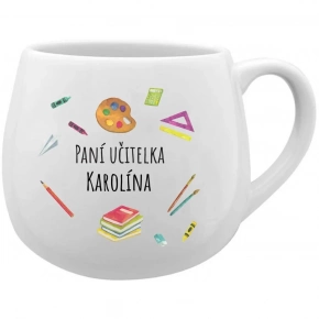PANI UČITEĽKA KAROLÍNA - biely keramický hrnček 300 ml