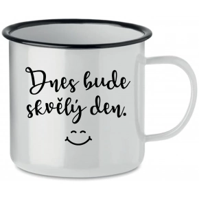 DNES BUDE SKVELÝ DEŇ. - biely plecháčik 350 ml