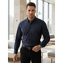 Koszula męska slim fit we wzory granatowa FashionStreet DX2689