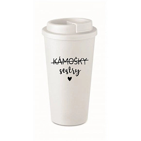 KÁMOŠKY SESTRY - biely termohrnček 475 ml