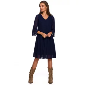 Dámske šaty S236 Tmavomodrá - Stylove