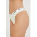 Dámske tangá D1617E 5XE biela / žltá - Calvin Klein