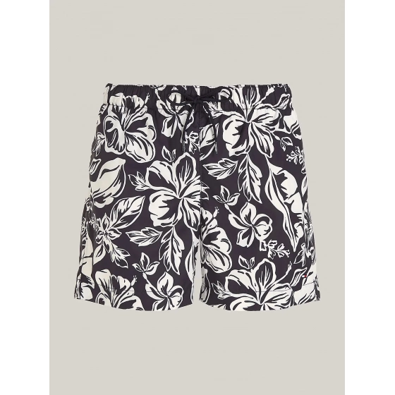 Pánske plavky UM0UM03271 0K8 čiernobiely vzor - Tommy Hilfiger