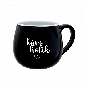 KÁVOHOLIK - černý keramický hrníček 300 ml