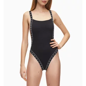 Jednodielne plavky KW0KW00971-BEH čierna - Calvin Klein