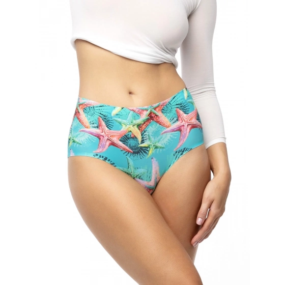 Nohavičky Sea Stars Simple Maxi zeleno-červené - Julimex