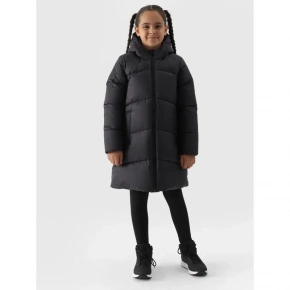 Dievčenská dlhšia bunda Jr JWAW24TDJAF455-20S Čierna - 4F Dievčenská dlhšia bunda Jr JWAW24TDJAF455-20S Čierna - 4F