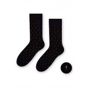 Pánske ponožky 056-206 čierne so vzorom - Steven