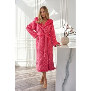 Dámsky župan Amira 2551 Tmavo ružová vzor - L&L Lamp