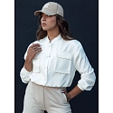 Kurtka damska bomberka PRIEV biała FashionStreet TY4305