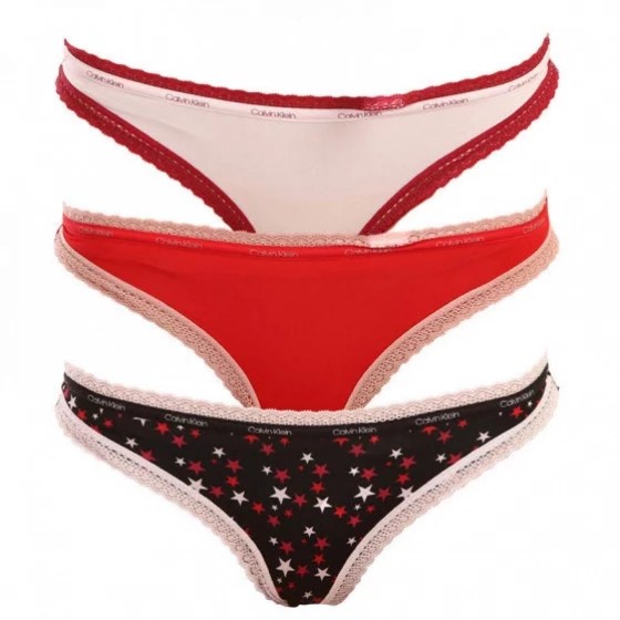 Dámske nohavičky 3pack QD3804E - W4Z - viacfarebná - Calvin Klein