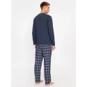 Pánske pyžamové nohavice 112036 3F576 59136 čierna kocka - Emporio Armani