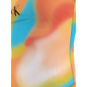 Dámske jednodielne plavky SCOOP ONE PIECE-PRINT KW0KW02086 0G0 oranžovožlté - Calvin Klein