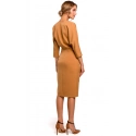 Dámske šaty M464 Cinnamon škoricové - MOE