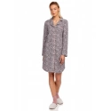 Dámska nočná košeľa 15446 - 271 šedá/ružová so vzorom - Vamp