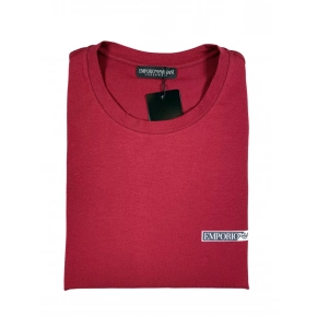 Pánske tričko - 111035 2R729 02175 - vínová - Emporio Armani