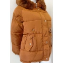 Dámska zimná bunda BX4195.57 piesková - FPrice
