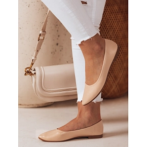 Baleriny damskie w szpic ILLARI beżowe FashionStreet ZY0774