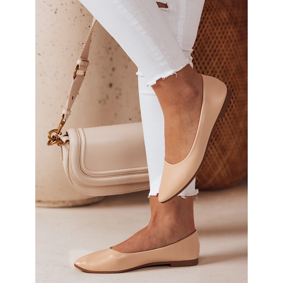 Baleriny damskie w szpic ILLARI beżowe FashionStreet ZY0774