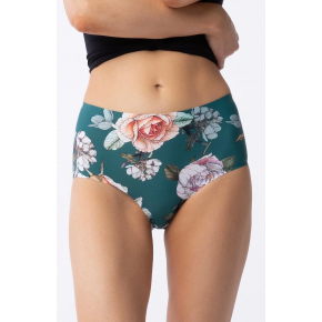 Dámske nohavičky Tea Rose Simple Maxi zelené so vzorom - Julimex