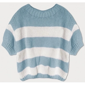 Svetlo modrý pruhovaný sveter (761ART) - Goodlooking