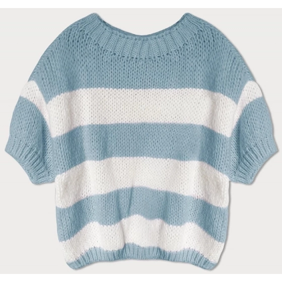 Svetlo modrý pruhovaný sveter (761ART) - Goodlooking