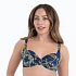 Dámská plavková podprsenka Hermine Top Bikini - horní díl 8795-1 modrý denim - RosaFaia