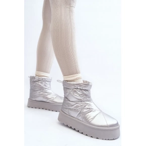 Dámske snehule na masívnej platforme VL226P Strieborná - Seastar Dámske snehule na masívnej platforme VL226P Strieborná - Seastar