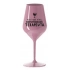 KEĎ MÁŠ VÍNO, NEPOTREBUJEŠ TERAPEUTA - svetlo ružový nerozbitný pohár na víno 470 ml