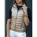 Kamizelka pikowana damska ze stójką STYLISHZ kamelowa FashionStreet TY4439