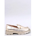 Kožené dámske mokasíny 28359 1736 zlaté - Ideal Shoes