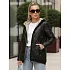 Kurtka damska pikowana z kapturem czarna FashionStreet TY5546