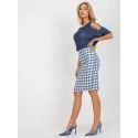 Dámska sukňa LK SD 506462.12P bielo modrá - FPrice