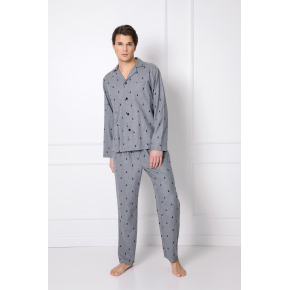 Pánske pyžamo Ellis šedé - Aruelle