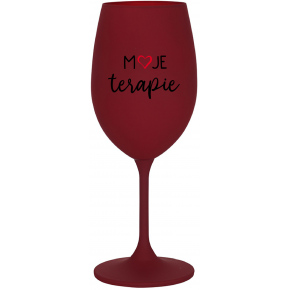 MOJA TERAPIA - bordó poháre na víno 350 ml