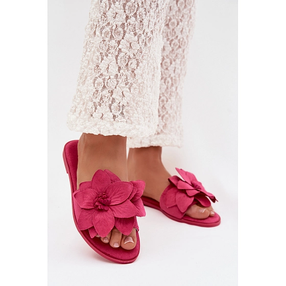 Dámske ploché nazúvaky J502-5 Elzoria fuchsia - Sweet Shoes