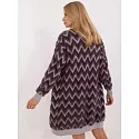 Dámsky kardigan AT SW 2340 A.00 tmavo fialový - WoolFashion
