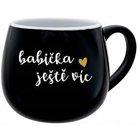 BABIČKA EŠTE VIAC - čierny keramický hrnček 300 ml BABIČKA EŠTE VIAC - čierny keramický hrnček 300 ml